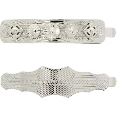 Toga Pulla Two-piece Hair Clip In Silver