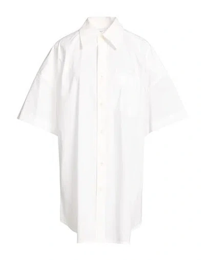Toga Pulla Woman Shirt White Size 8 Cotton, Polyester, Polyurethane In Neutral