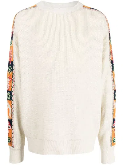 Toga Ribbed-knit Crew-neck Jumper In White