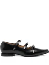 Toga Ssense Exclusive Brown Pointed Toe Ballerina Flats In Black
