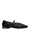 Toga Soft Leather Ballerinas For Women In Black