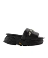 Toga Stud-embellished Flatform Sandals In Black