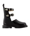 Shop Toga Pulla Buckled Ankle Boots In Black