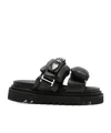 Toga Pulla Chunky Sole Sandals With Padded Straps In Black