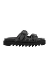 Toga Embellished-buckle Sandals In Black