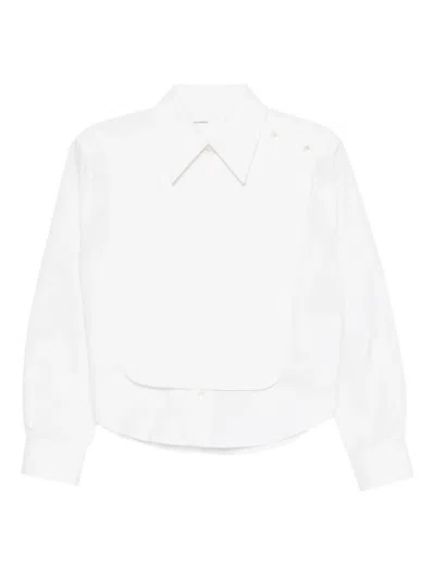 Toga Short Poplin Shirt In White