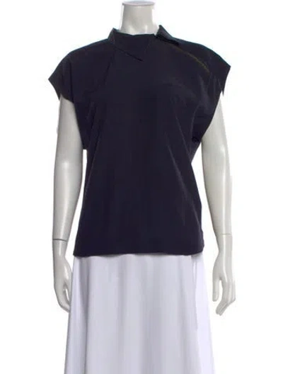 Pre-owned Toga Silk Sleeveless Top In Black