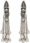 Toga Silver Metal Motif Earrings In Silver