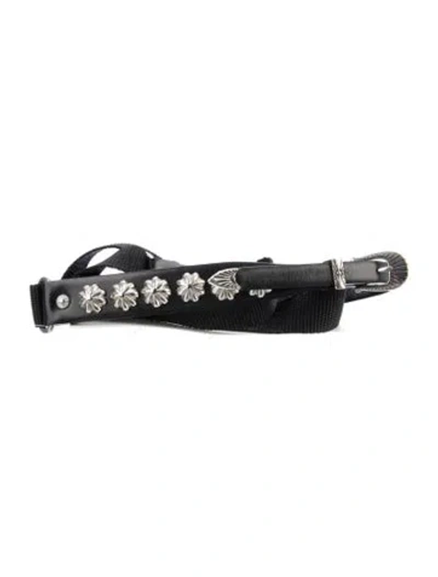 Pre-owned Toga Skinny Leather Waist Belt In Black
