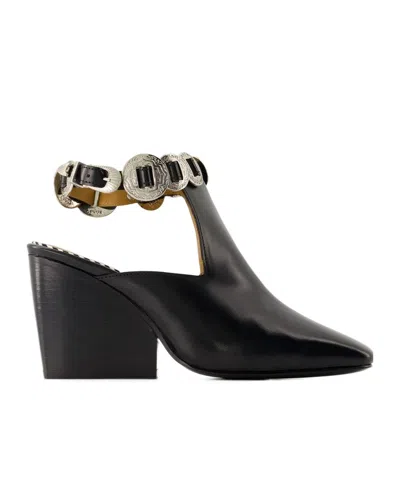 Toga Square-headed High Heels In Black