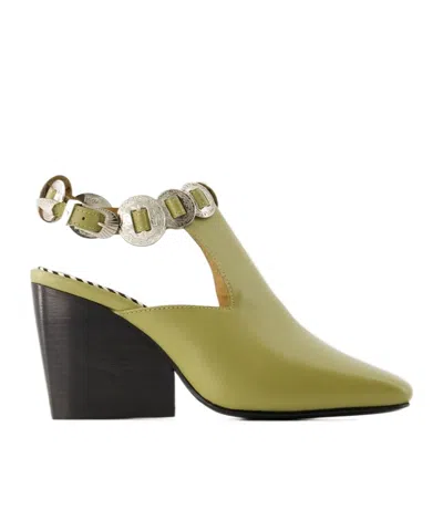 Toga Square-headed High Heels In Khaki