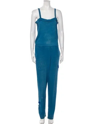 Pre-owned Toga Square Neckline Jumpsuit In Blue