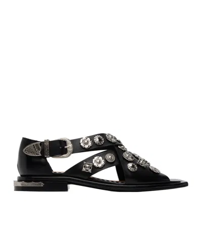 TOGA SQUARE TOE FLAT SANDALS