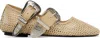 Toga Ssense Exclusive Beige Crochet Net Jet Ballerina Flats In Beige