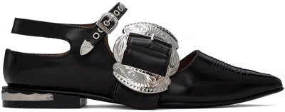 Toga Ssense Exclusive Black Ballerina Flats In Aj123 Black
