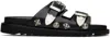 Toga Ssense Exclusive Black Buckle Sandals In Aj844 Black