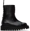 Toga Black Side Gore Zip Boots In Aj1207 Black