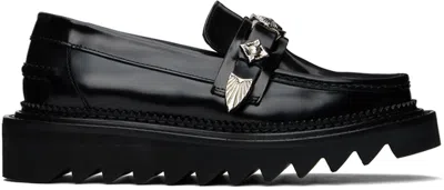 Toga Ssense Exclusive Black Chunky Loafers In Aj1243 Black