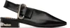 Toga Ssense Exclusive Black Leather Flats In Black