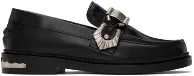 Toga Ssense Exclusive Black Loafers In Aj1184 Black