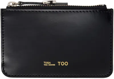 Toga Ssense Exclusive Black Studded Card Holder In 26/black