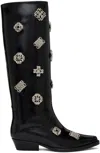 Toga Ssense Exclusive Black Tall Boots In Aj1092 Black
