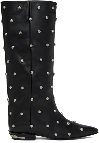 Toga Ssense Exclusive Black Tall Boots In Aj1198 Black