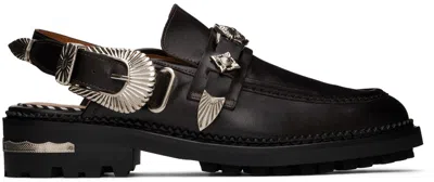 Toga Ssense Exclusive Brown Polido Open Back Loafers