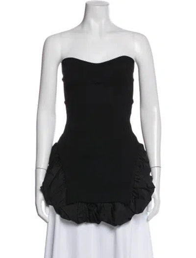 Pre-owned Toga Strapless Top In Black