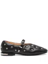 Toga Soft Leather Ballerinas For Women In Schwarz