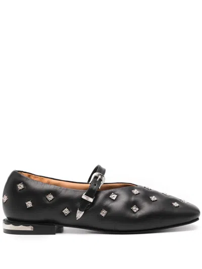 TOGA STUD-EMBELLISHED BALLET FLATS