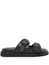 Toga Stud-embellished Leather Slides In Black