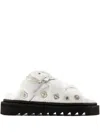 Toga Studded Slides In White