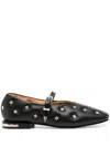 Toga Soft Leather Ballerinas For Women In Black