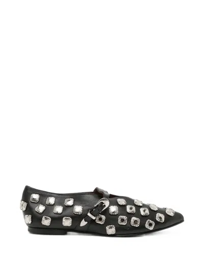 Toga Stud-embellished Buckle-fastening Pumps In Black