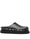 Toga Studs-embellished Slippers In Black