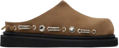 TOGA TAN SUEDE SLIP-ON LOAFERS