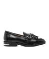 Toga Tassel-embellished Leather Loafers In Black