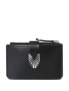 Toga Too Leather Flap Zip Wallet In Black