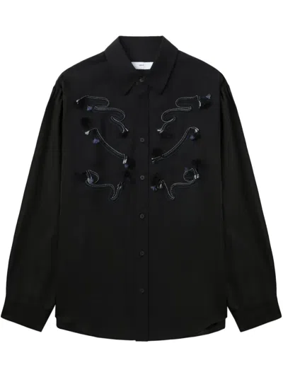 Toga Twill Shirt In 黑色