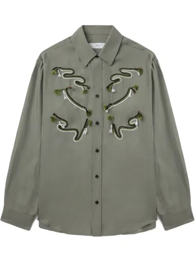 Toga Twill Shirt In Green