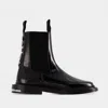 Toga Virilis Stud-embellished Leather Ankle Boots In Black
