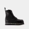 Toga Virilis Boots -  - Leather - Black In Black
