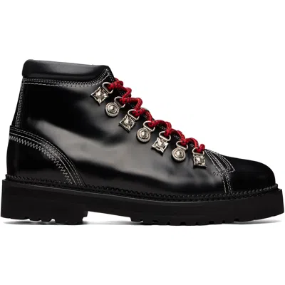 Toga Virilis Embellished Contrast-stitch Boots In Black