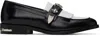 Toga Virilis Black & White Fringe Loafers In Black