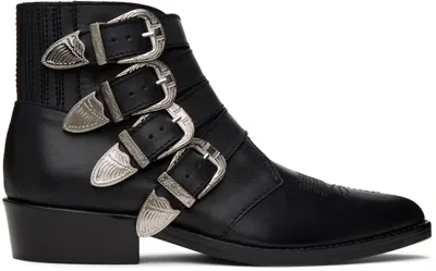 Toga Virilis Black Buckle Boots