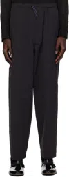 Toga Virilis Black Cotton Polyester Twill Trousers In Black