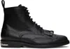 Toga Virilis Black Fringed Boots In Black