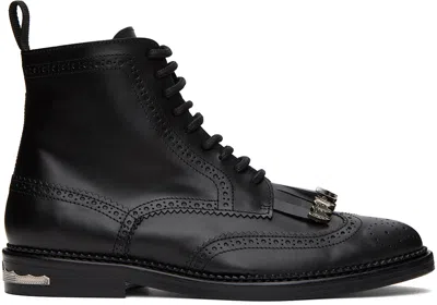 Toga Virilis Black Fringed Boots