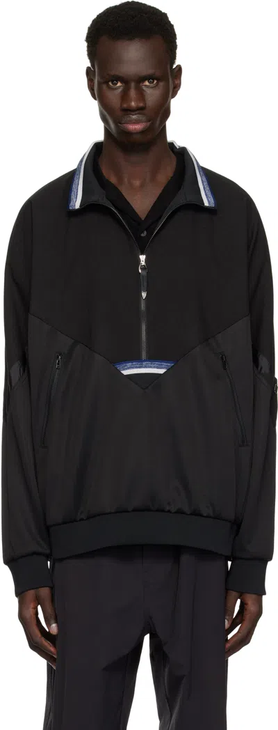 Toga Virilis Black Half-zip Track Jacket
